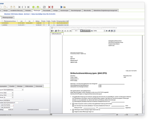 eGecko Lohn und Gehalt Personalwesen-Software Pfändung - Hetkamp GmbH