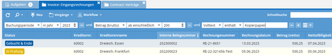 Spaltensuche in der Cloud-basierten Dokumentenverwaltung - Hetkamp Documents Cloud
