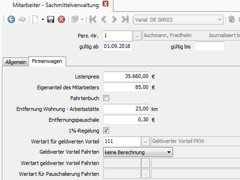 Behalten Sie den Überblick über Ihre Sachmittel. Mit der Varial Personalwesen-Software ist das kein Problem!