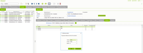 Das Variantenmanagement im eGECKO Integris ERP Software Komplettpaket.
