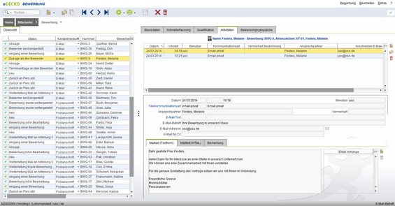 eGecko Personalwesen-Software Bewerbermanagement - Hetkamp GmbH