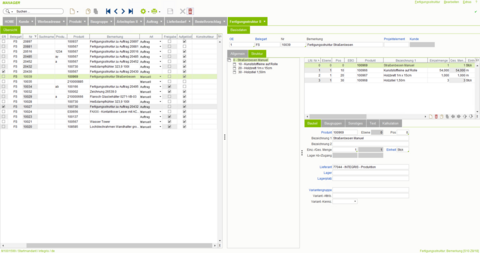 Im eGECKO Integris ERP Software Komplettpaket Fertigungsstrukturen planen und optimieren.