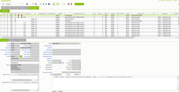 eGECKO Integris ERP - Software Komplettpaket Lieferbedarf und Lieferplanung