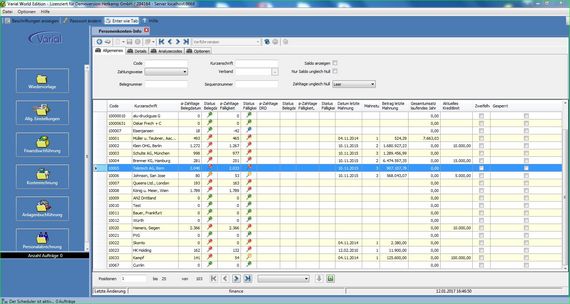 Personenkonteninfo in der Varial Finanzwesen-Software