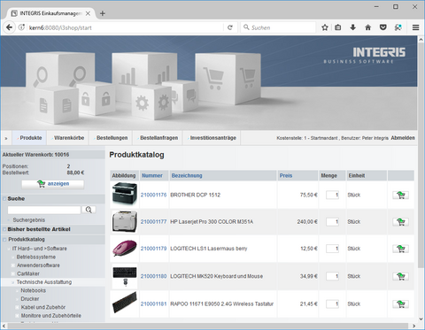 eGecko Integris ERP der Beschaffungsprozess über den Webshop - Hetkamp GmbH