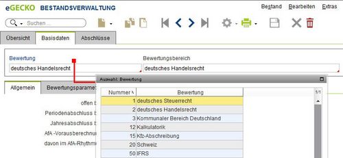 eGECKO Finanzwesen-Software die Bestandsverwaltung in der Anlagenbuchhaltung