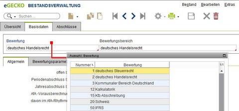 eGECKO Finanzwesen-Software die Bestandsverwaltung in der Anlagenbuchhaltung