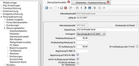 Altersteilzeitmodelle in der Lohn- und Gehaltsabrechnung anlegen