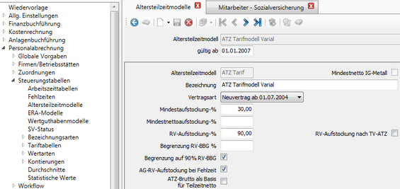 Altersteilzeitmodelle in der Lohn- und Gehaltsabrechnung anlegen