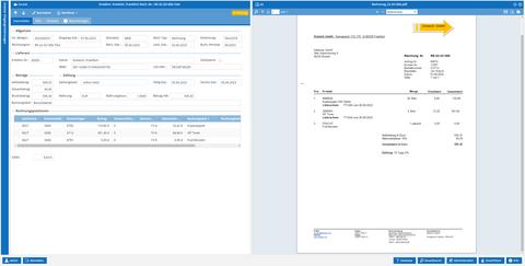 PHOENIX Dokumentenmanagement: Rechnungsübersicht mit revisionssicherem Archiv und Ad-hoc Workflow für effizientes Management