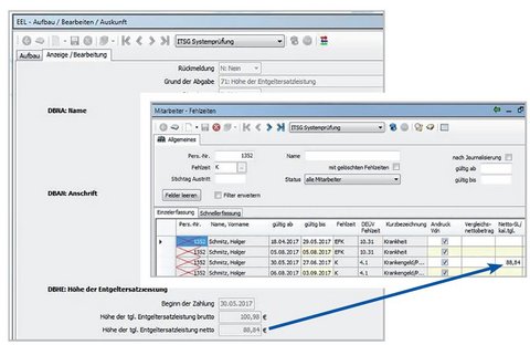 Elektronische Entgeltersatzleistungen mit der Varial Personalwesen ermitteln-Software