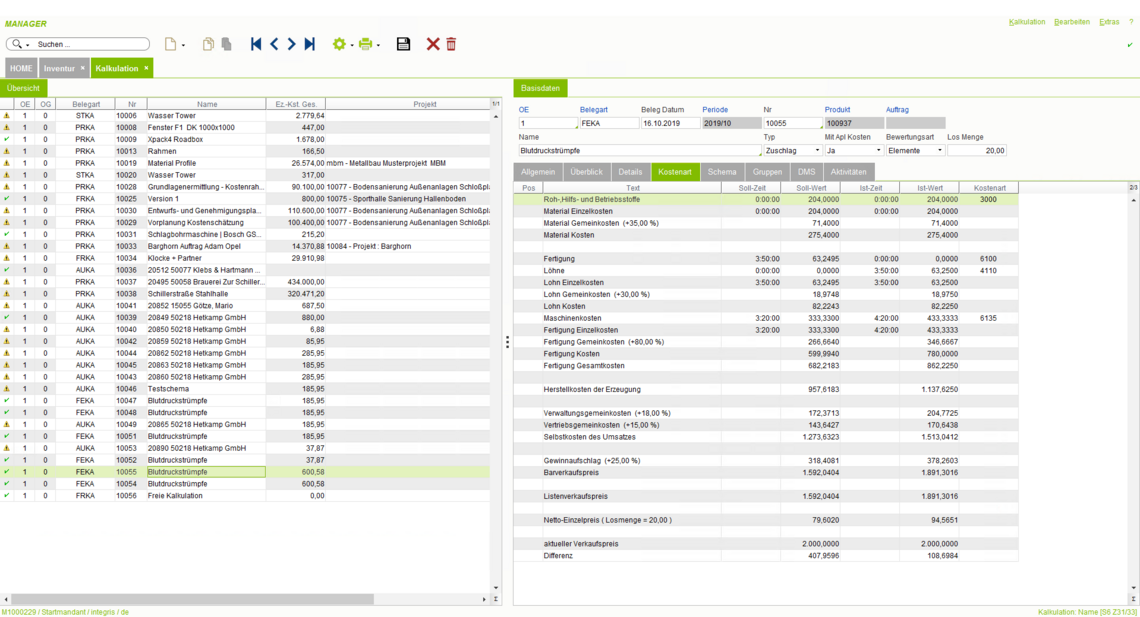 Controlling und Kalkulation mit dem eGECKO INTEGRIS ERP für Ihre WfbM