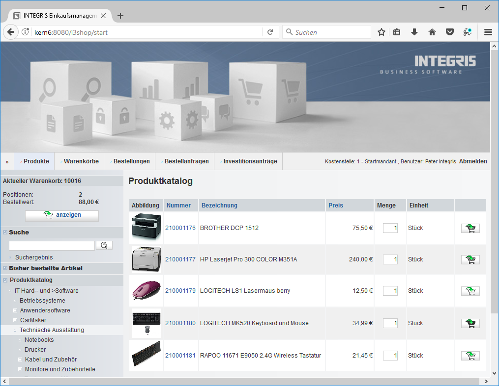 eGecko Integris ERP der Beschaffungsprozess über den Webshop - Hetkamp GmbH