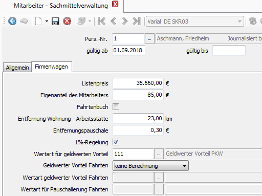 Behalten Sie den Überblick über Ihre Sachmittel. Mit der Varial Personalwesen-Software ist das kein Problem!
